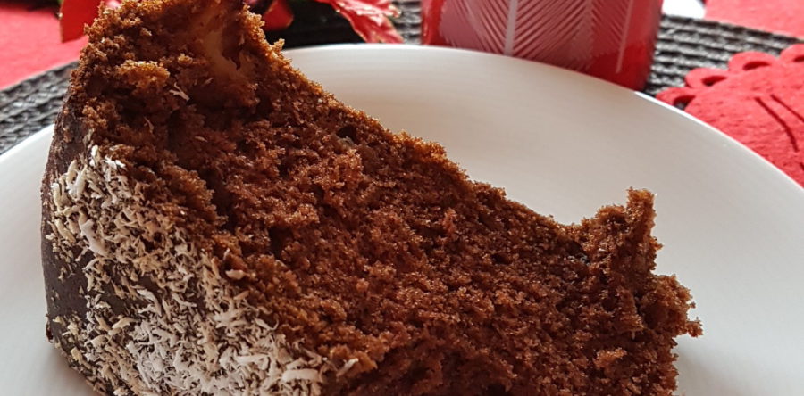 Ciasto kakaowo – cynamonowe z jabłkami